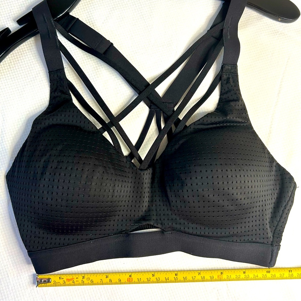 Victoria Secret sports bra, black, cross back straps